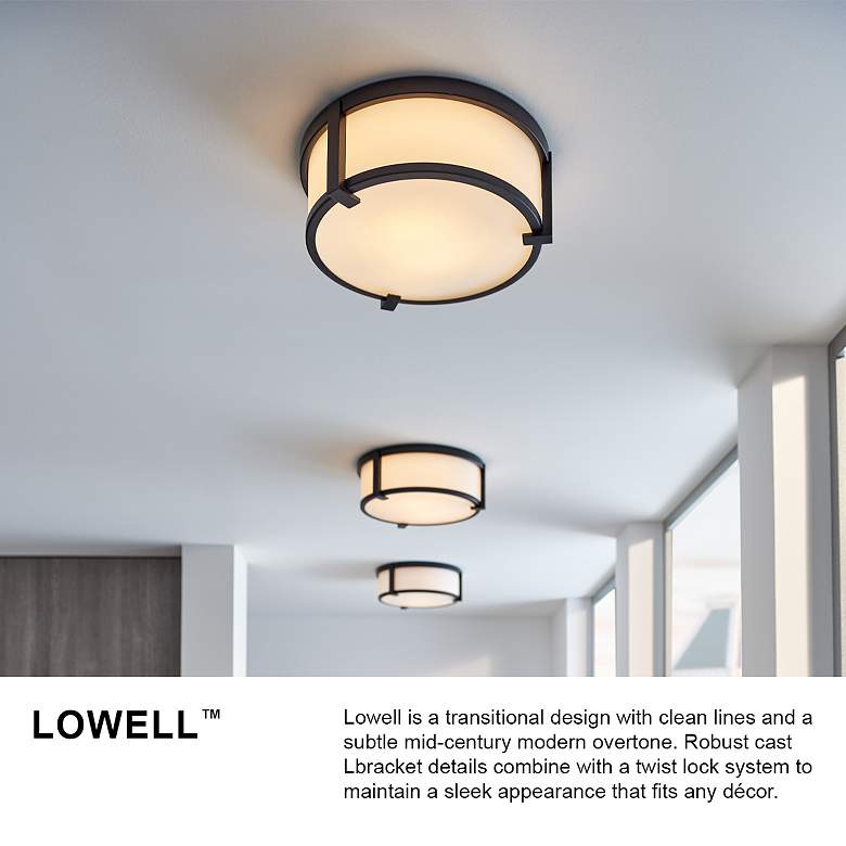 Image 5 Hinkley Lowell 13.25" Wide Chrome and Opal Glass Ceiling Light more views