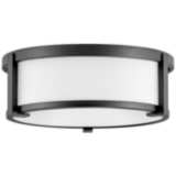 Hinkley Lowell 13 1/4&quot; Wide Black Drum Ceiling Light