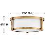 4_Hinkley Lowell 13 1/4" Wide Brushed Bronze Ceiling Light more views