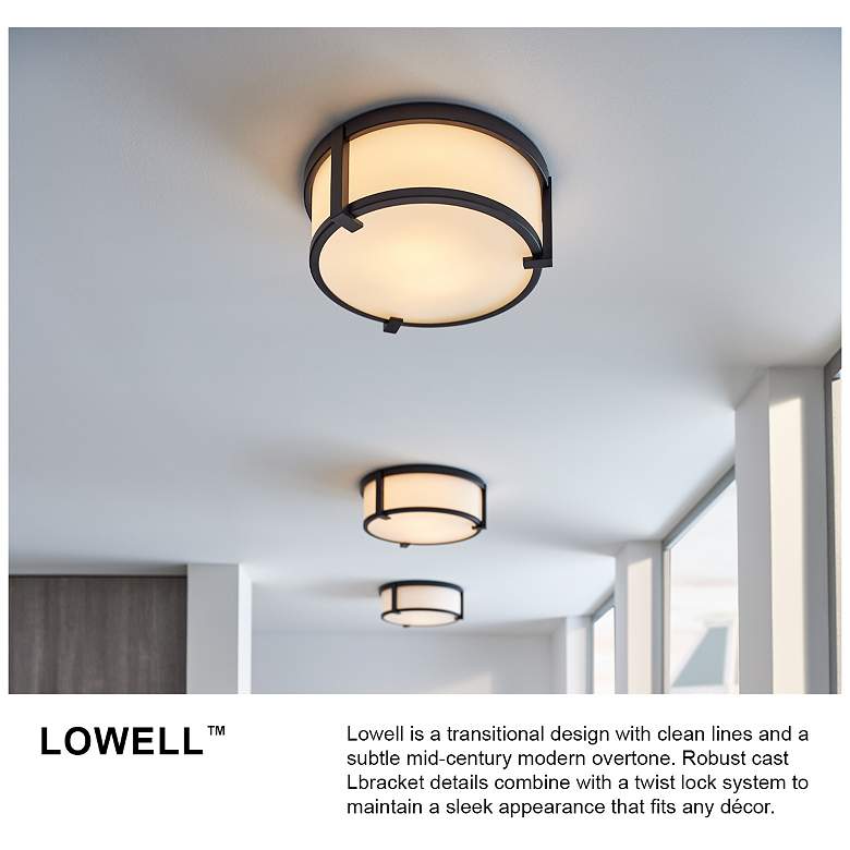 Image 6 Hinkley Lowell 13 1/4" Wide Brushed Bronze Ceiling Light more views