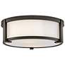 1_Hinkley Lowell 13"W Oil-Rubbed Bronze Outdoor Ceiling Light