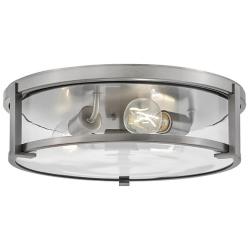 Hinkley Lowell 16" Wide Antique Nickel 3-Light Ceiling Light