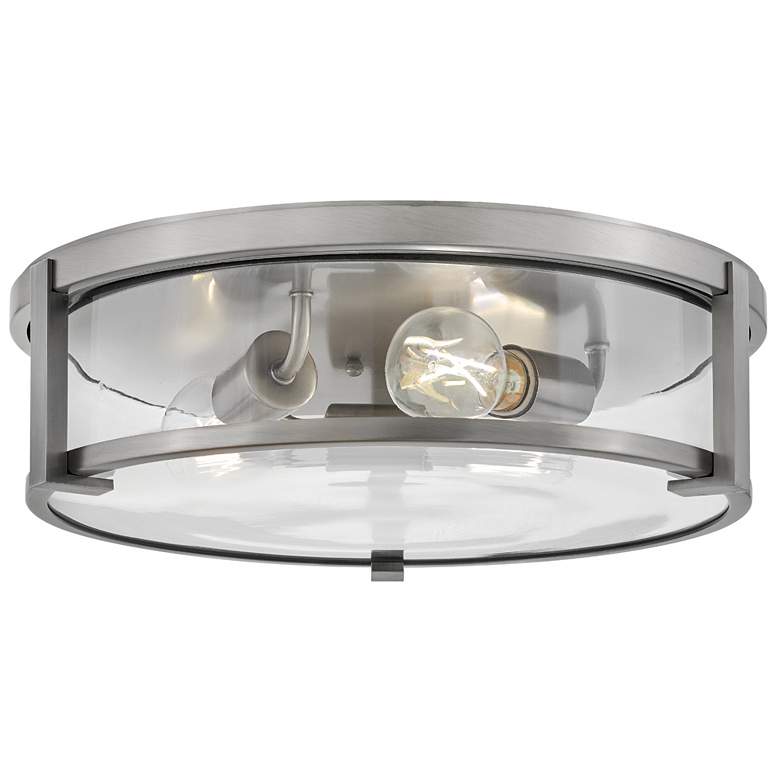 Image 2 Hinkley Lowell 16" Wide Antique Nickel 3-Light Ceiling Light more views