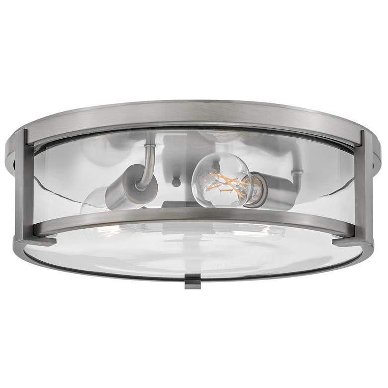 Image 4 Hinkley Lowell 16" Wide Antique Nickel 3-Light Ceiling Light more views