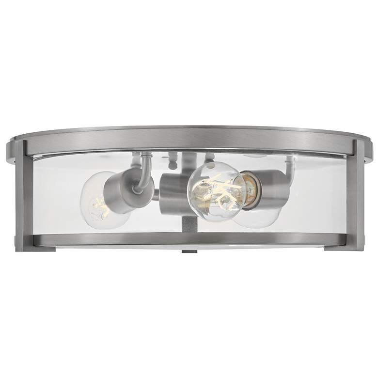 Image 5 Hinkley Lowell 16" Wide Antique Nickel 3-Light Ceiling Light more views