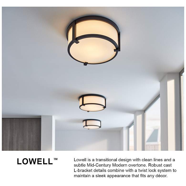 Image 7 Hinkley Lowell 16" Wide Antique Nickel 3-Light Ceiling Light more views