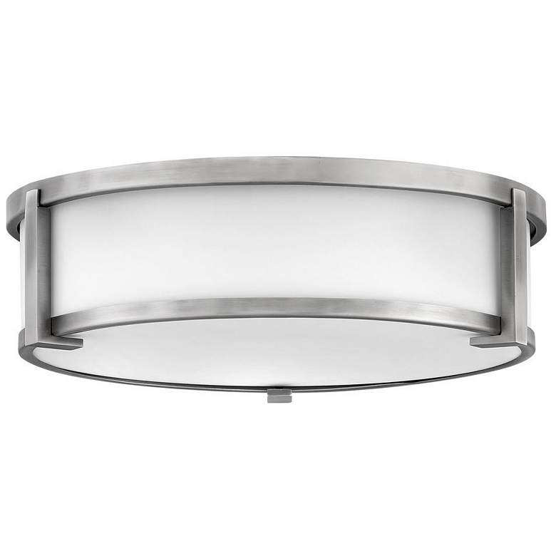 Image 1 Hinkley Lowell 16" Wide Antique Nickel Ceiling Light