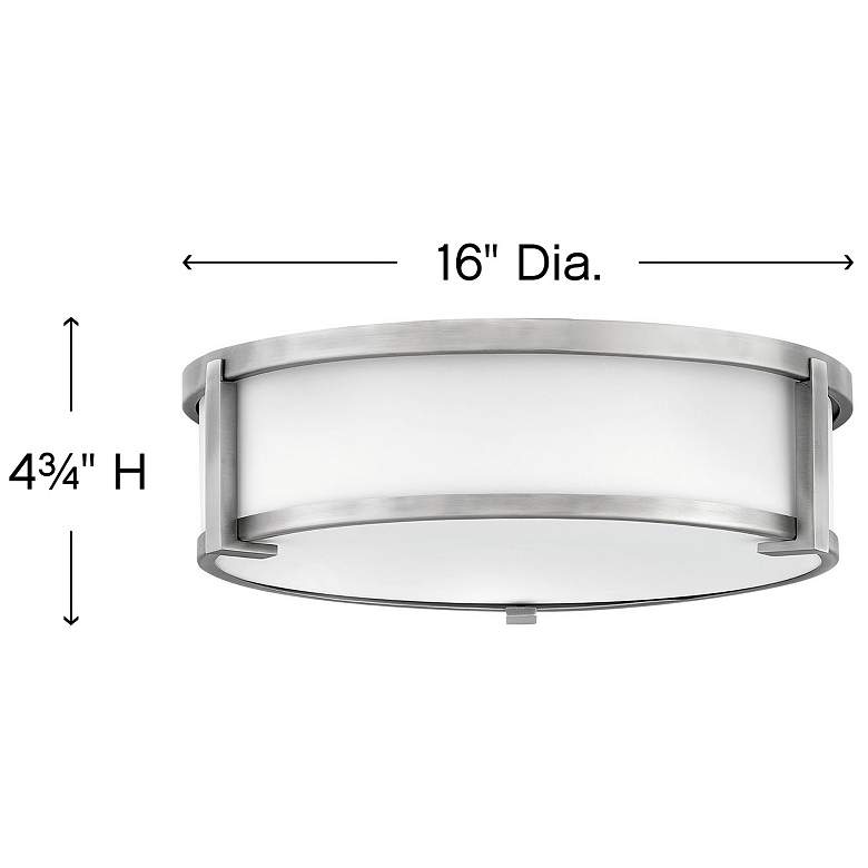 Image 4 Hinkley Lowell 16" Wide Antique Nickel Ceiling Light more views