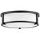 Hinkley Lowell 16" Wide Black and opal Glass Drum Ceiling Light