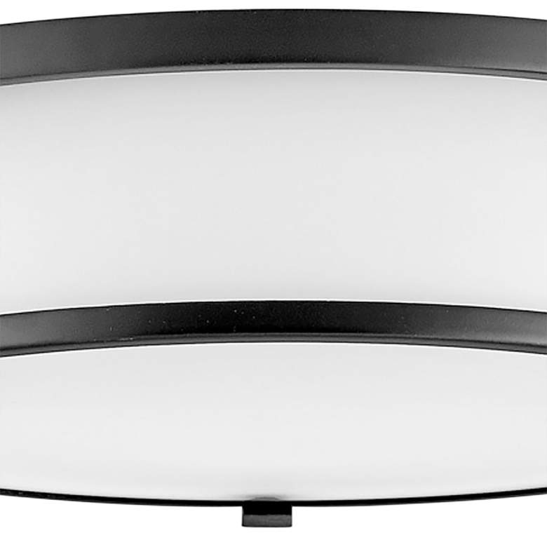 Image 3 Hinkley Lowell 16 inch Wide Black and opal Glass Drum Ceiling Light more views