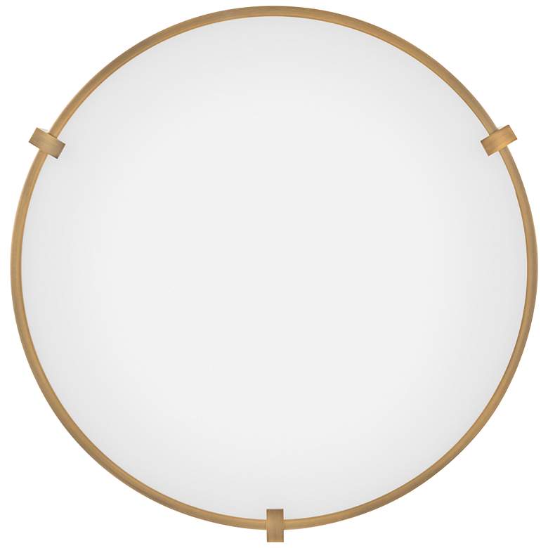 Image 6 Hinkley Lowell 16" Wide Brass and White Drum Flushmount Ceiling Light more views
