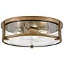 1_Hinkley Lowell 16" Wide Brushed Bronze 3-Light Ceiling Light