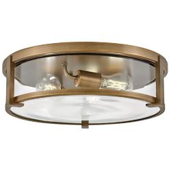 Hinkley Lowell 16" Wide Brushed Bronze 3-Light Ceiling Light