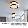 7_Hinkley Lowell 16" Wide Brushed Bronze 3-Light Ceiling Light more views