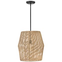 Hinkley Luca 20" Wide Black and Camel Pendant Light