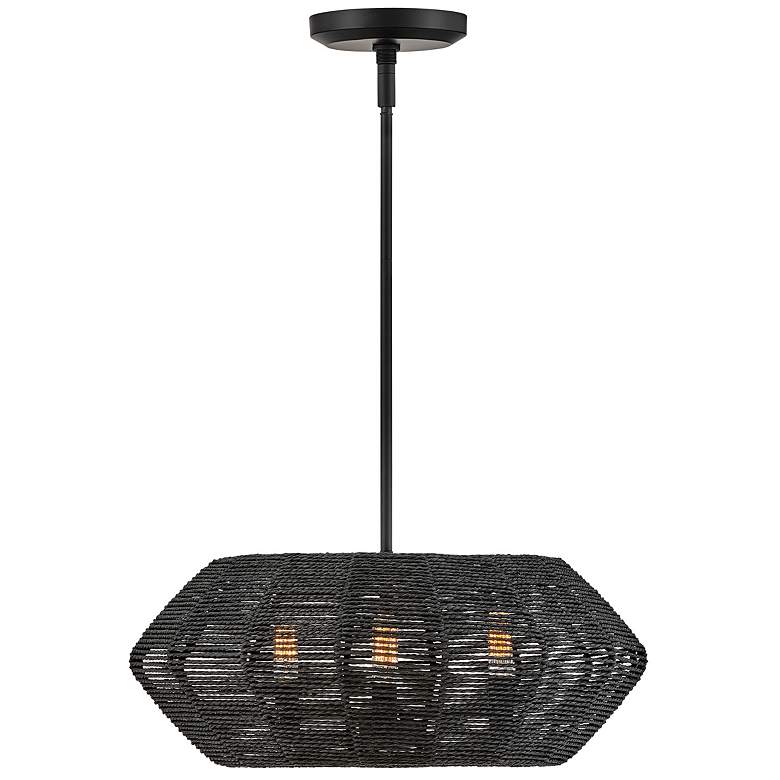 Image 1 Hinkley Luca 21 1/4" Wide Black 3-Light Drum Chandelier