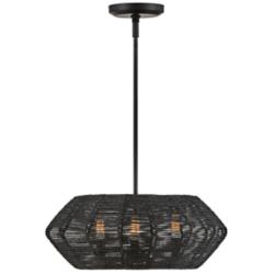 Hinkley Luca 21 1/4" Wide Black 3-Light Drum Chandelier