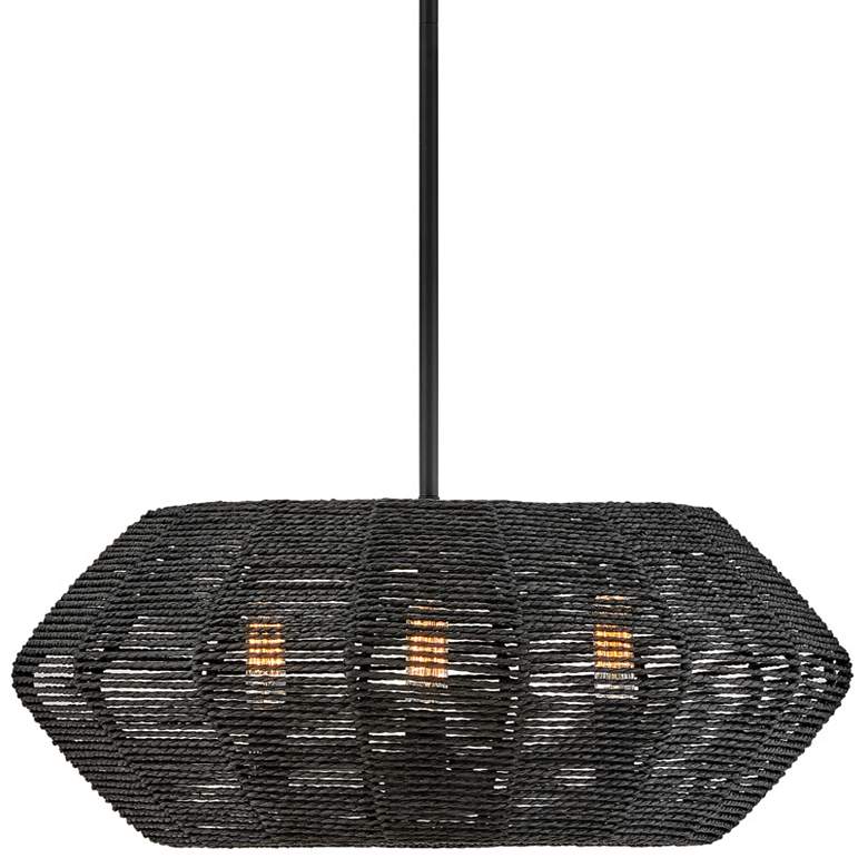 Image 2 Hinkley Luca 21 1/4" Wide Black 3-Light Drum Chandelier more views