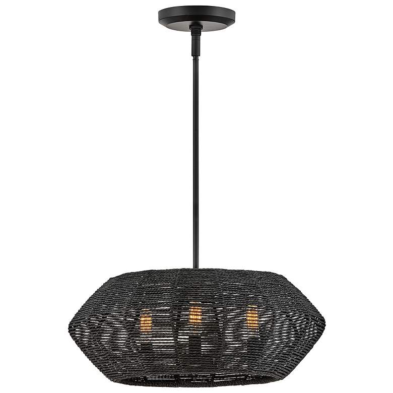 Image 3 Hinkley Luca 21 1/4" Wide Black 3-Light Drum Chandelier more views