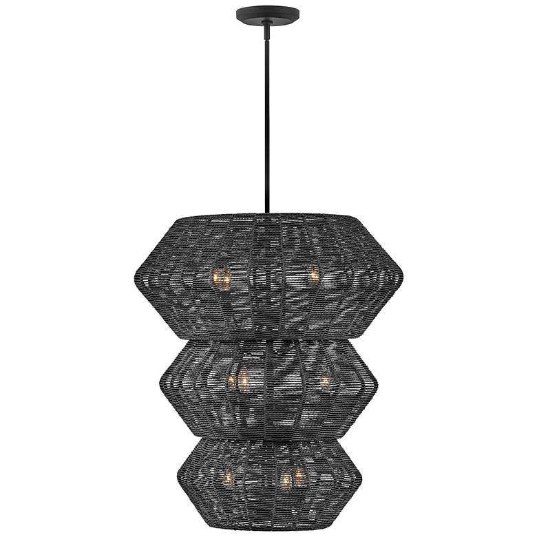 Image 2 Hinkley Luca 27 3/4" Wide Black 3-Tier 10-Light Pendant more views