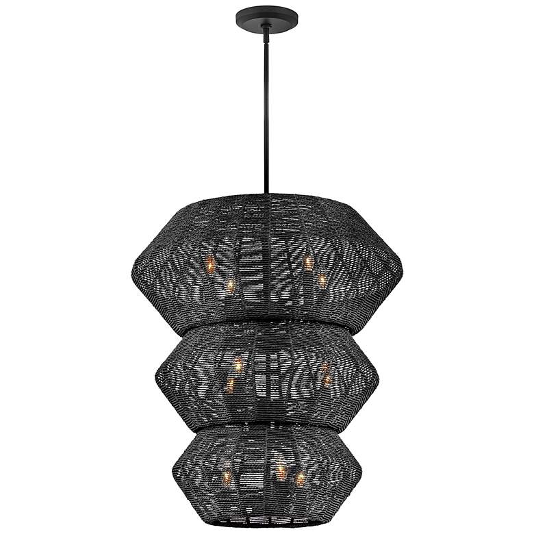 Image 6 Hinkley Luca 27 3/4" Wide Black 3-Tier 10-Light Pendant more views