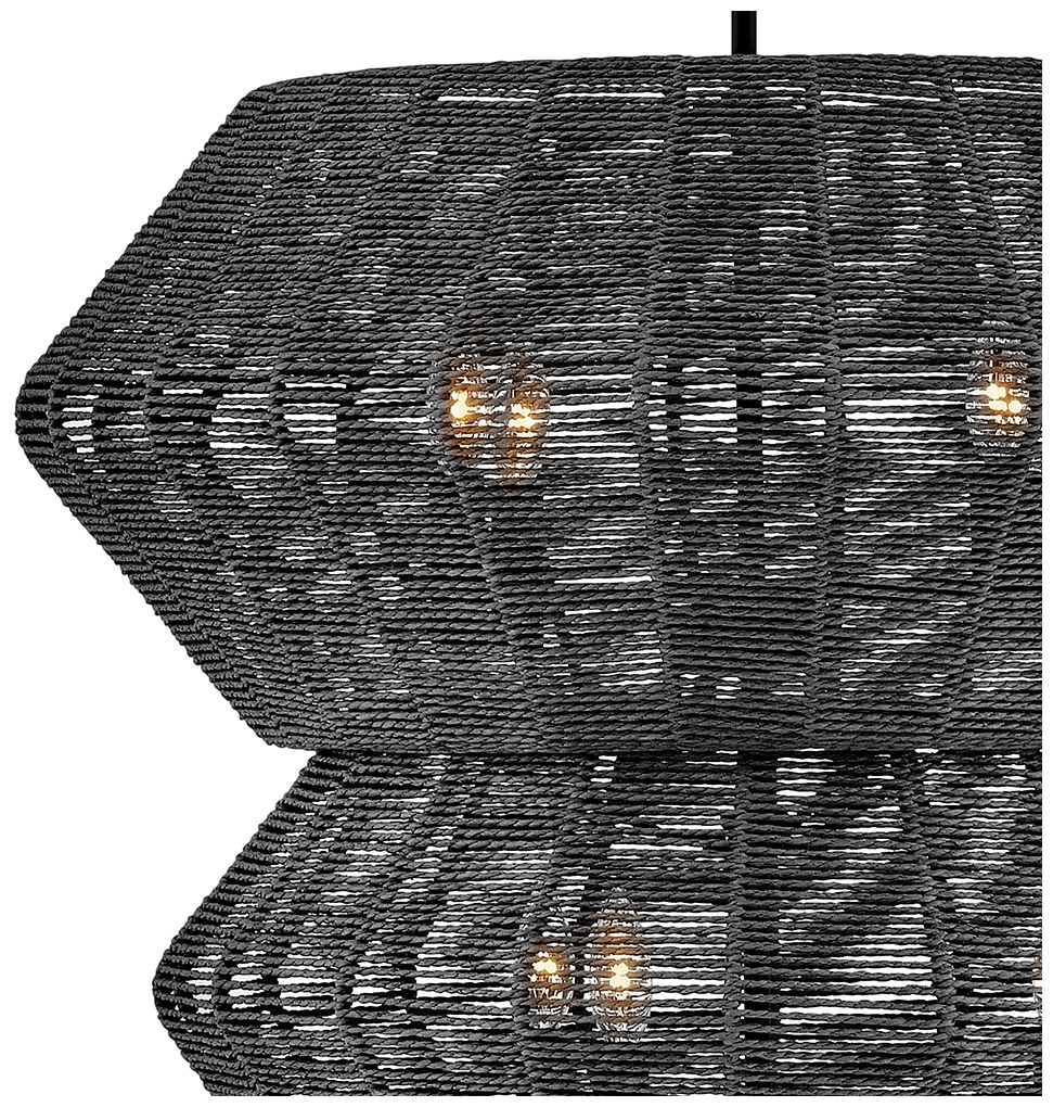 Hinkley Luca 27 3/4" Wide Black 3-Tier 10-Light Pendant