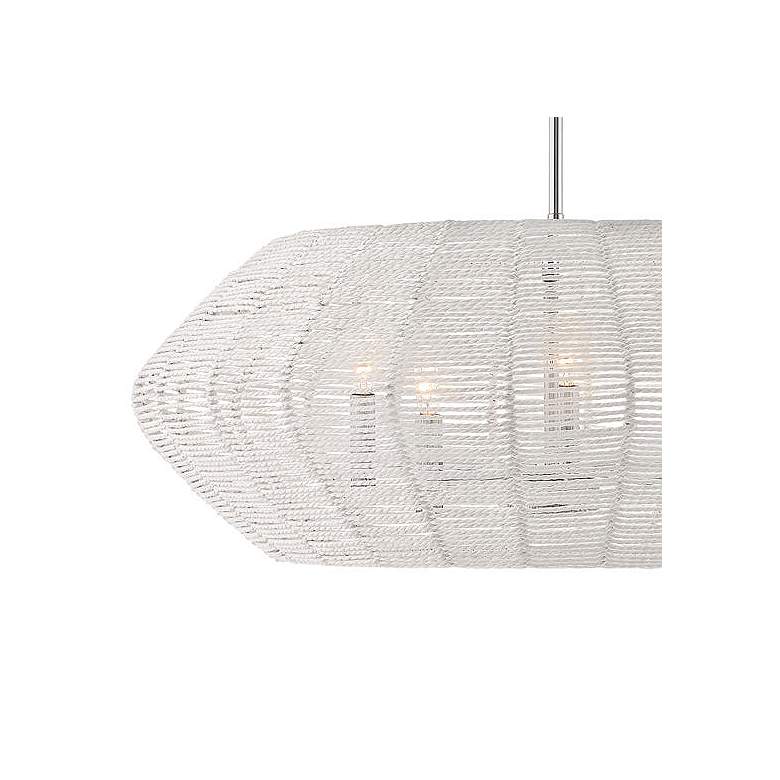 Image 2 Hinkley Luca 28" Wide 5-Light White Woven Drum Modern Chandelier more views