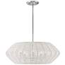 2_Hinkley Luca 28" Wide 5-Light White Woven Drum Modern Chandelier more views