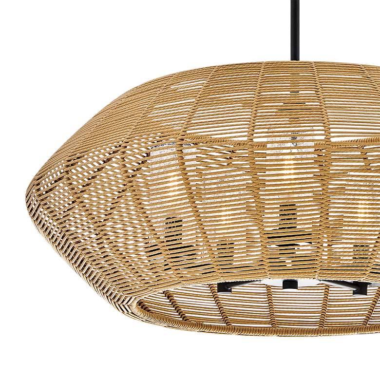 Image 2 Hinkley Luca 28" Wide Black 5-Light Woven Shade Chandelier more views