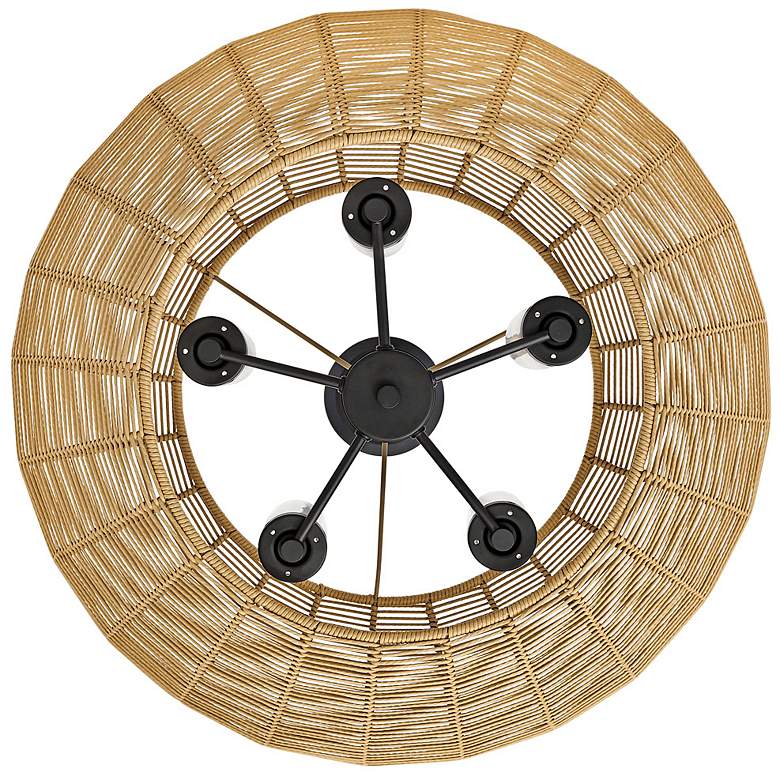 Image 3 Hinkley Luca 28" Wide Black 5-Light Woven Shade Chandelier more views