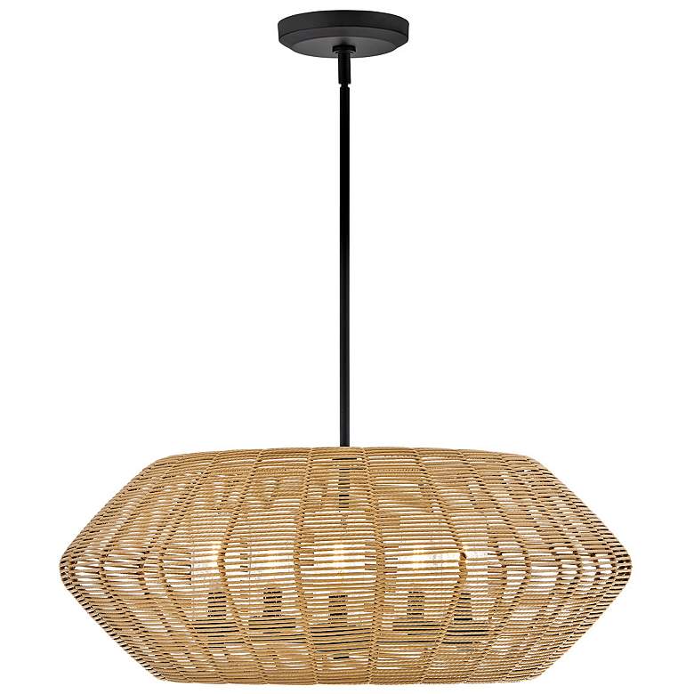 Image 5 Hinkley Luca 28" Wide Black 5-Light Woven Shade Chandelier more views
