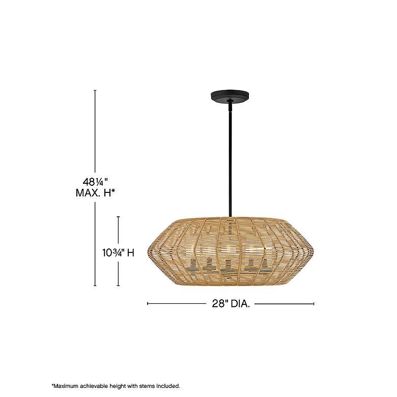 Image 7 Hinkley Luca 28" Wide Black 5-Light Woven Shade Chandelier more views