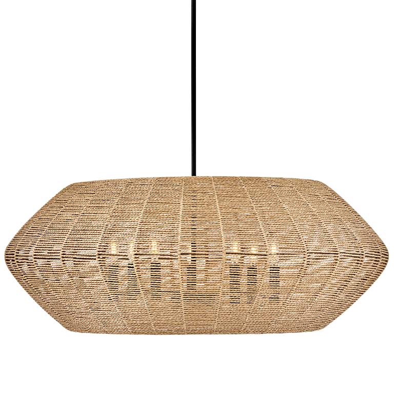 Image 1 Hinkley Luca 38" Wide Black 7-Light Drum Chandelier