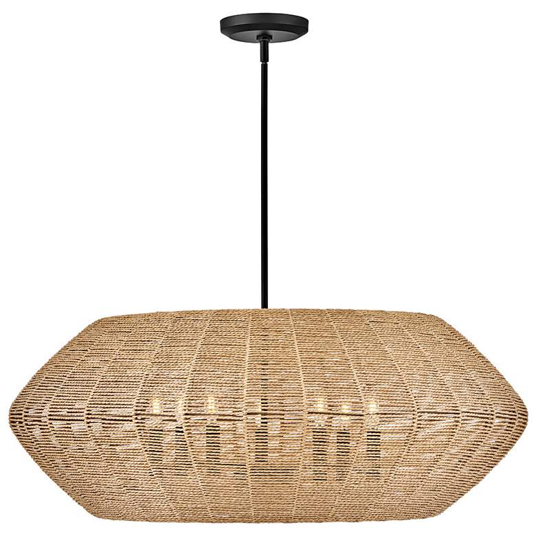 Image 4 Hinkley Luca 38" Wide Black 7-Light Drum Chandelier more views