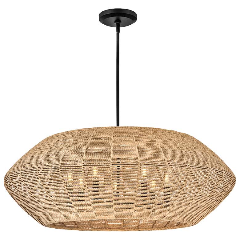 Image 5 Hinkley Luca 38" Wide Black 7-Light Drum Chandelier more views
