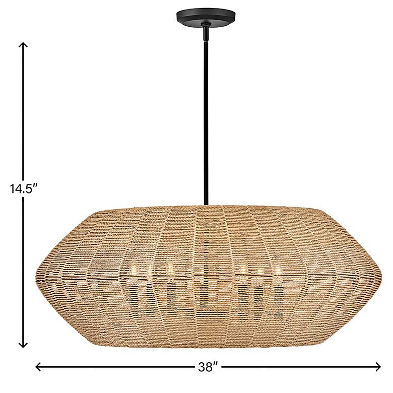 Image 7 Hinkley Luca 38" Wide Black 7-Light Drum Chandelier more views