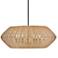 Hinkley Luca 38" Wide Black 7-Light Woven Rattan Drum Chandelier