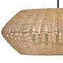 2_Hinkley Luca 38" Wide Black 7-Light Woven Rattan Drum Chandelier more views