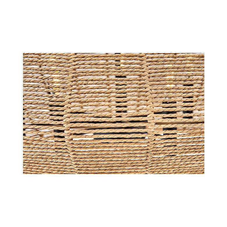 Image 3 Hinkley Luca 38" Wide Black 7-Light Woven Rattan Drum Chandelier more views