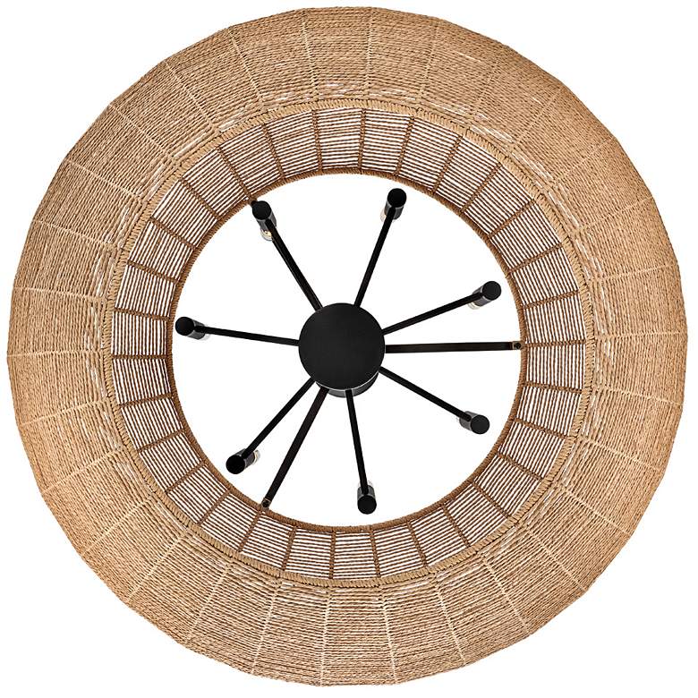 Image 6 Hinkley Luca 38" Wide Black 7-Light Woven Rattan Drum Chandelier more views