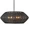 Hinkley Luca 38" Wide Black Weave Modern Drum Pendant Chandelier