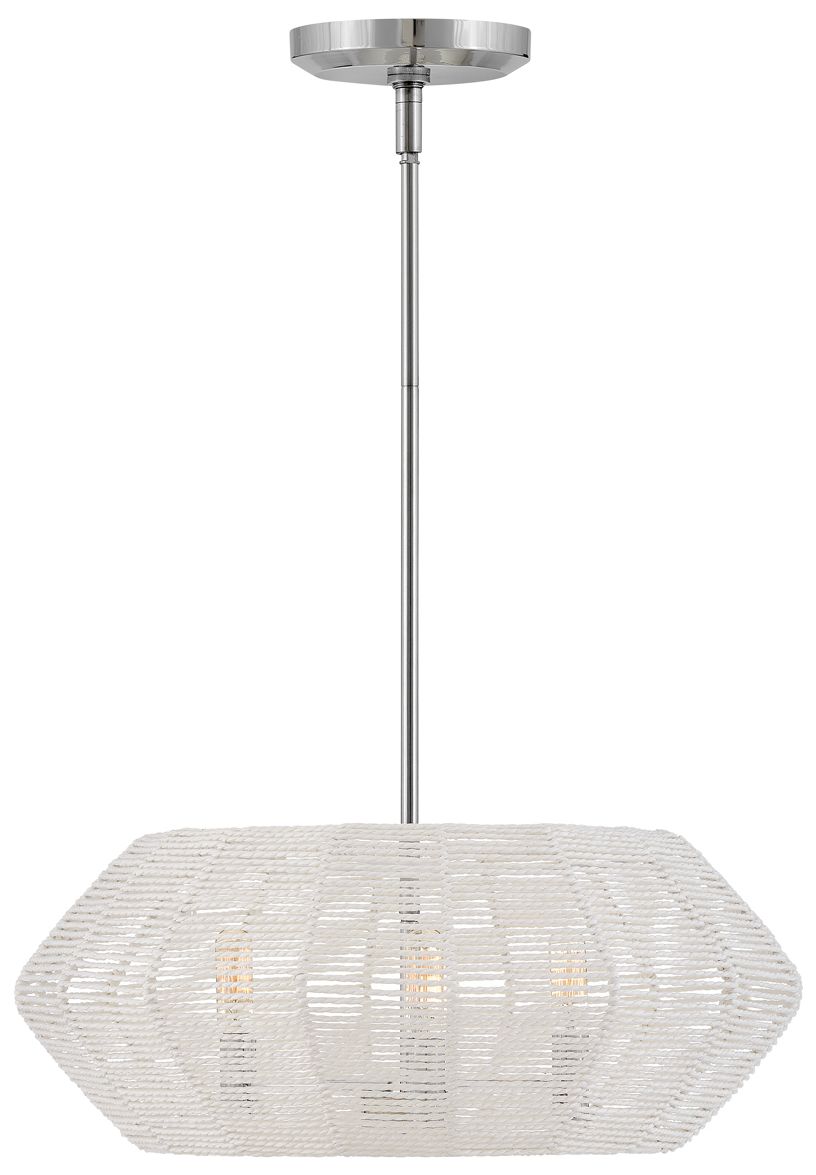 Image 2 Hinkley Luca Small Convertible Drum Chandelier 21" Polished Chrome