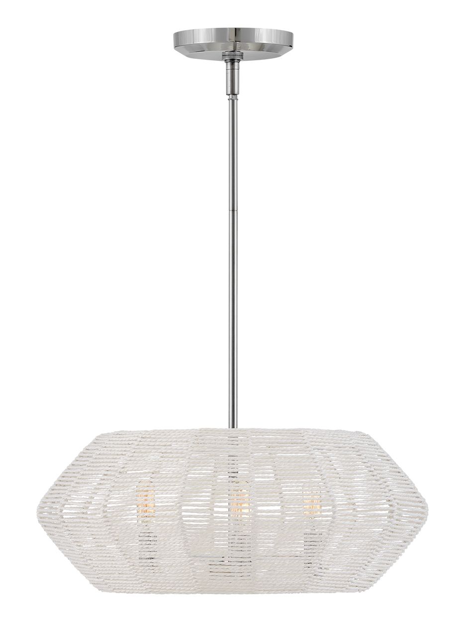 Image 3 Hinkley Luca Small Convertible Drum Chandelier 21" Polished Chrome more views