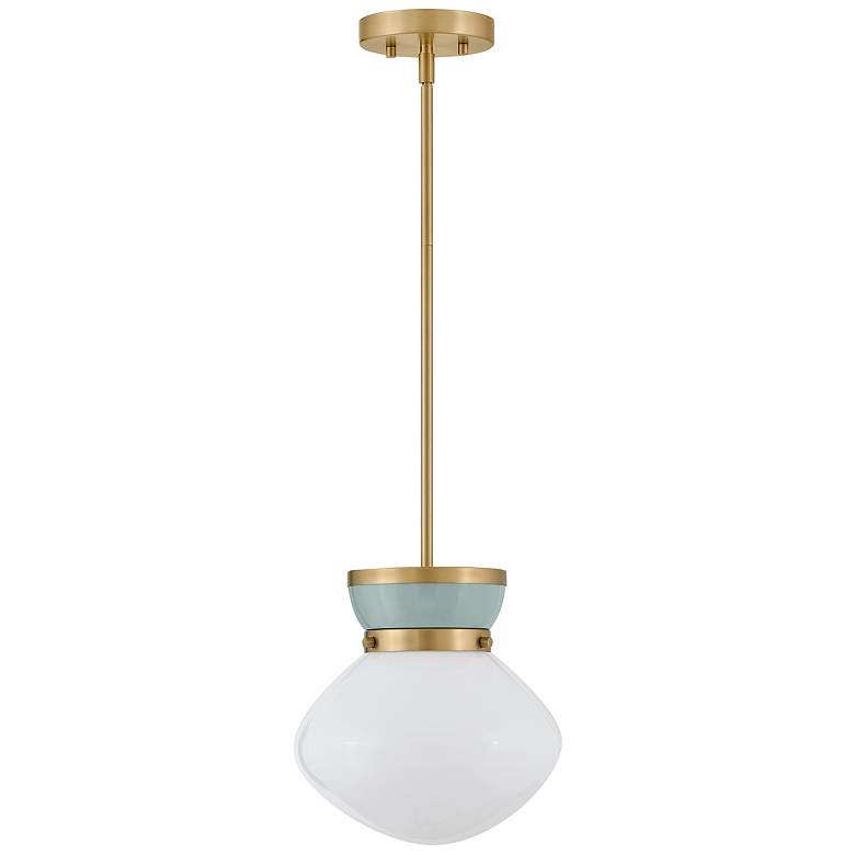 Image 1 Hinkley Lucy 10" Wide Lacquered Brass Mini Pendant