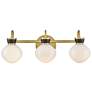 1_Hinkley Lucy 25"W Lacquered Brass Black 3-Light Bath Light
