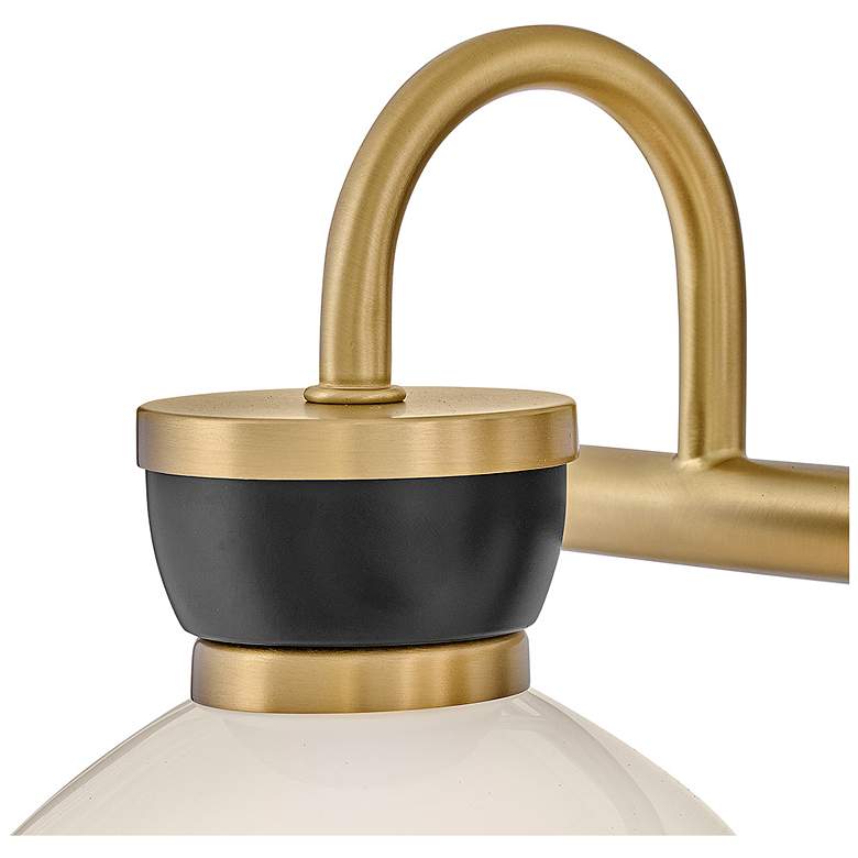 Image 3 Hinkley Lucy 25"W Lacquered Brass Black 3-Light Bath Light more views