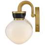 4_Hinkley Lucy 25"W Lacquered Brass Black 3-Light Bath Light more views