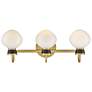6_Hinkley Lucy 25"W Lacquered Brass Black 3-Light Bath Light more views