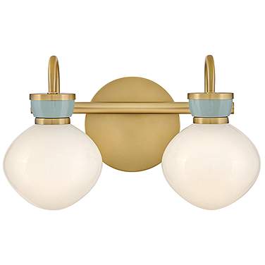 Hinkley Lucy 9 1/2" High Lacquered Brass 2-Light Wall Sconce