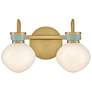1_Hinkley Lucy 9 1/2" High Lacquered Brass 2-Light Wall Sconce